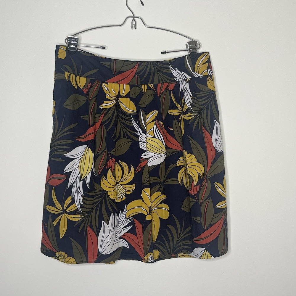 Ann Taylor Skirt Womens Sz 16 Floral Tropical Pockets Church Date Casual Office